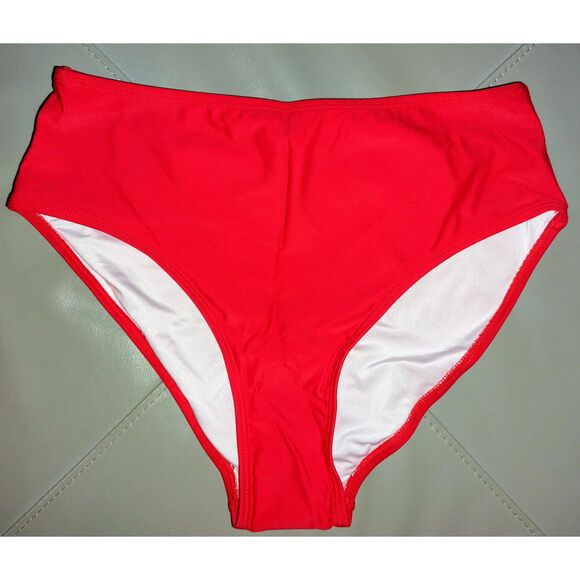 NWT  Eomenie Halter Tankini Swimsuit Set Size S Red Summer Beach Pool 2 Piece - Picture 4 of 10